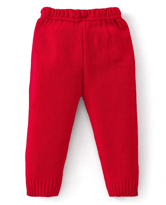 Babyhug Full Sleeves Baby Sweater Set - Red