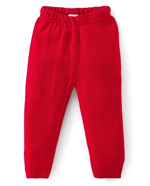 Babyhug Full Sleeves Baby Sweater Set - Red