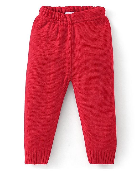 Babyhug Full Sleeves Baby Sweater Set -Red