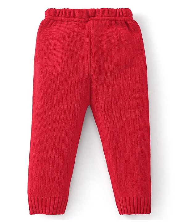 Babyhug Full Sleeves Baby Sweater Set -Red