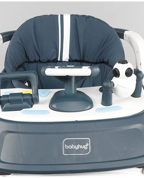 Babyhug Multifunctional Musical Anti-Fall & Convertible Baby Walker - Black