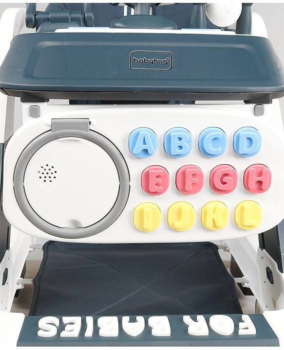 Babyhug Multifunctional Musical Anti-Fall & Convertible Baby Walker - Black