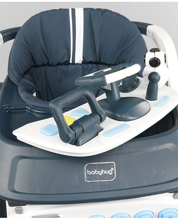 Babyhug Multifunctional Musical Anti-Fall & Convertible Baby Walker - Black