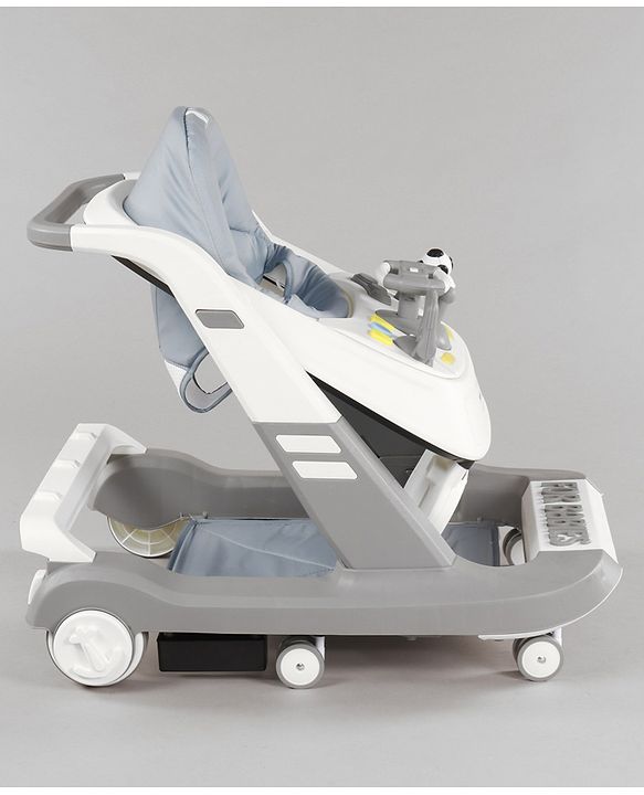 Babyhug Multifunctional Musical Anti-Fall & Convertible Baby Walker - Black