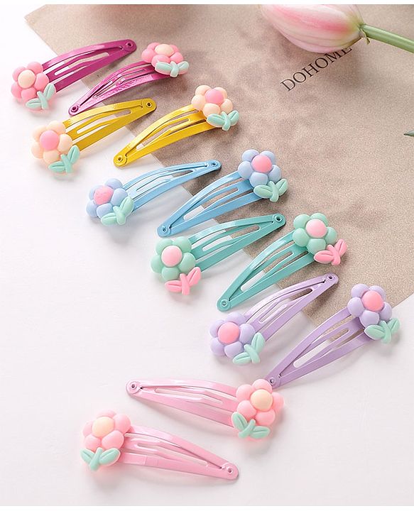 Babyhug Snap Clips Free Size Pack of 6 - Multicolor