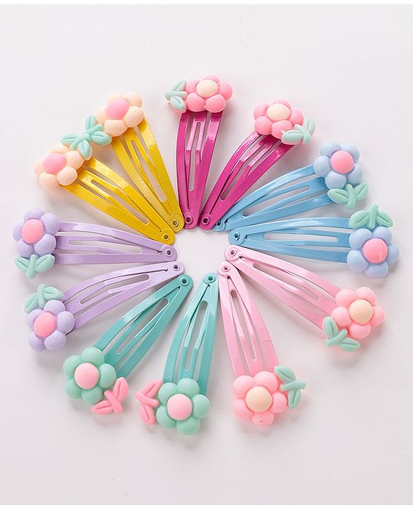 Babyhug Snap Clips Free Size Pack of 6 - Multicolor