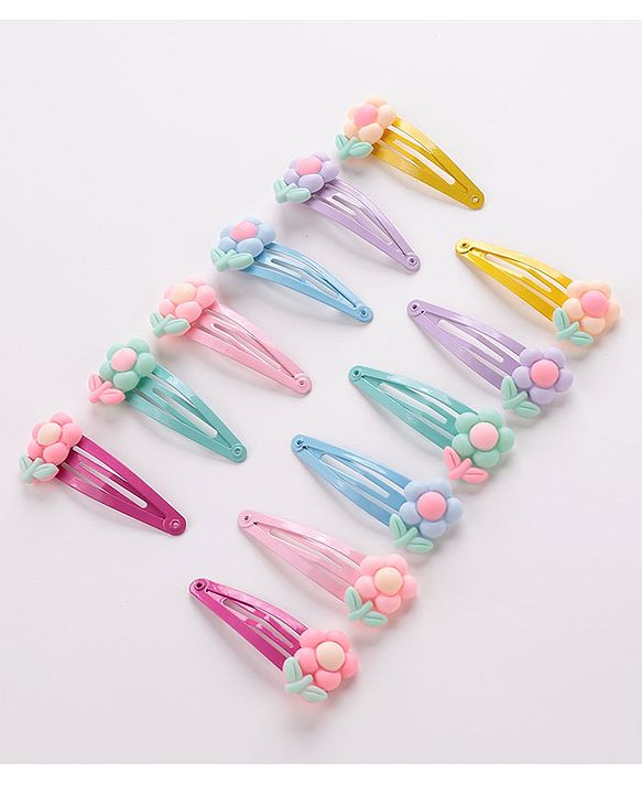 Babyhug Snap Clips Free Size Pack of 6 - Multicolor