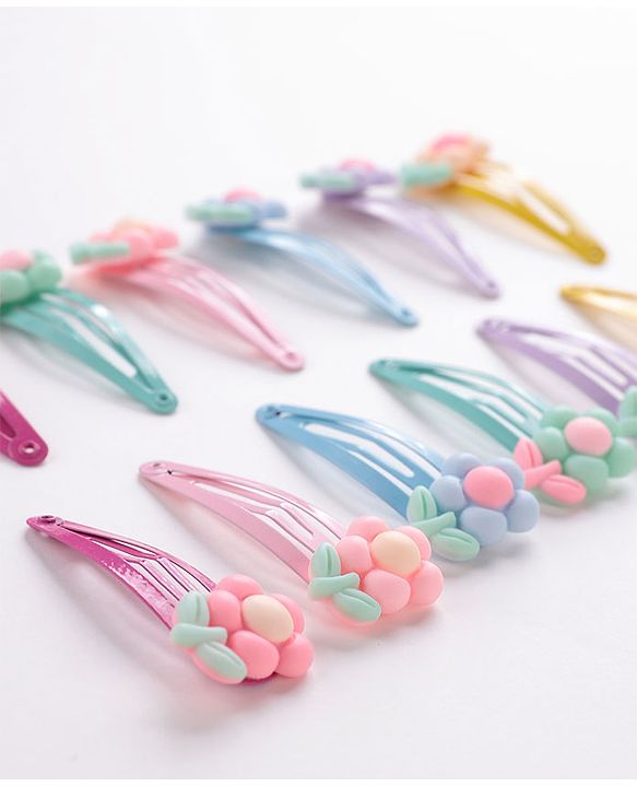 Babyhug Snap Clips Free Size Pack of 6 - Multicolor