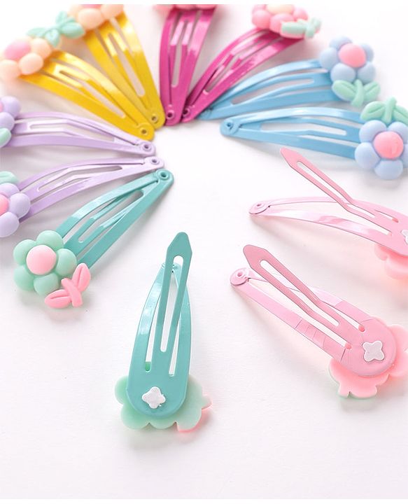 Babyhug Snap Clips Free Size Pack of 6 - Multicolor
