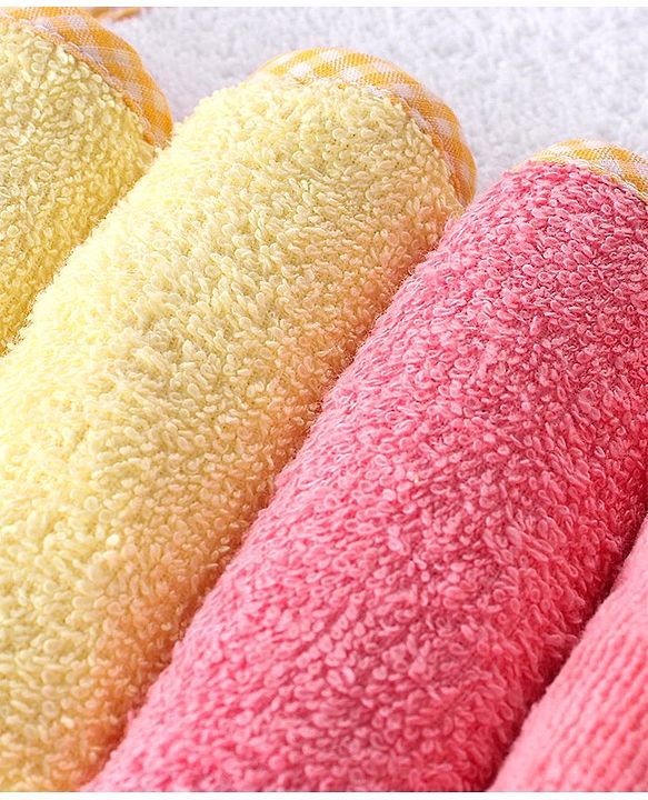 Babyhug Woven Terry Wash cloths Pack of 6 - Multicolour