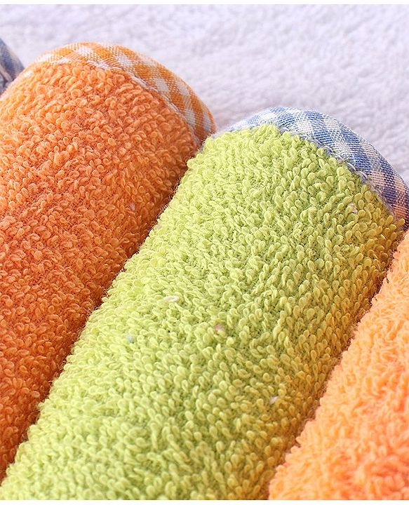 Babyhug Woven Terry Wash cloths Pack of 6 - Multicolour