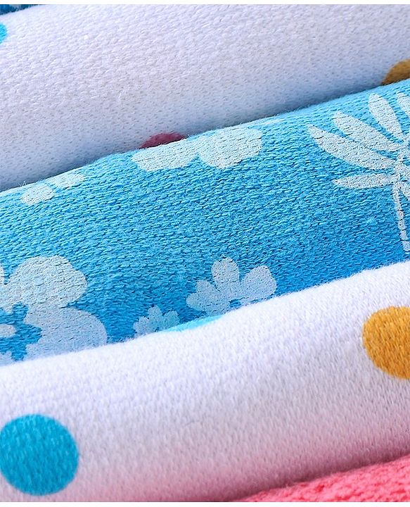 Babyhug Knit Terry Wash cloths Pack of 6 - Multicolour