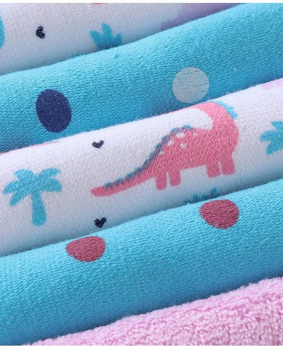 Babyhug Knit Terry Wash cloths Pack of 6 - Multicolour