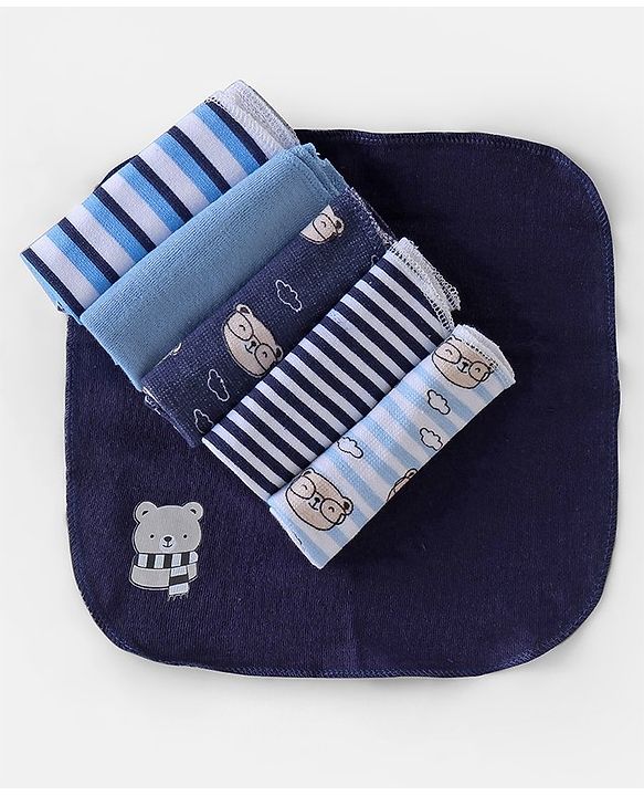 Babyhug Knit Terry Wash cloth Pack of 6 - Multicolour