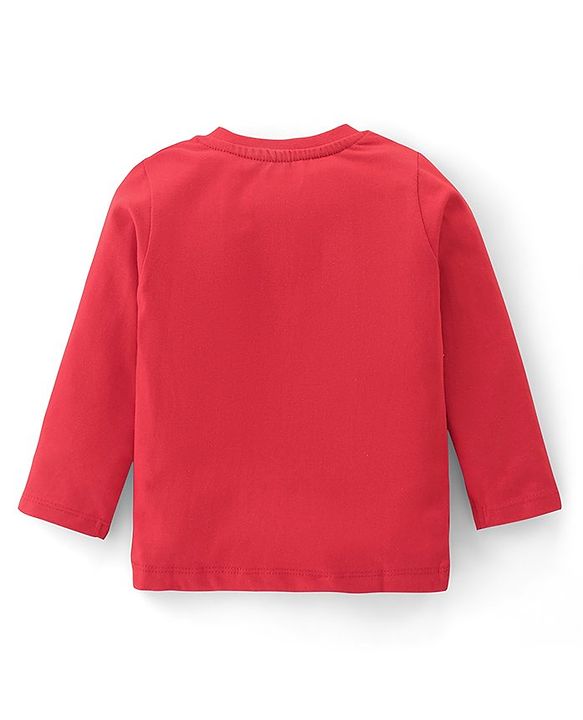 Babyhug Cotton Knit Single Jersey Full Sleeves Night Suit With Text Print - Navy Blue main image 1