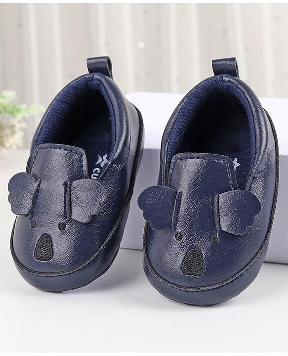 Cute Walk by Babyhug Slip On Booties - Navy Blue