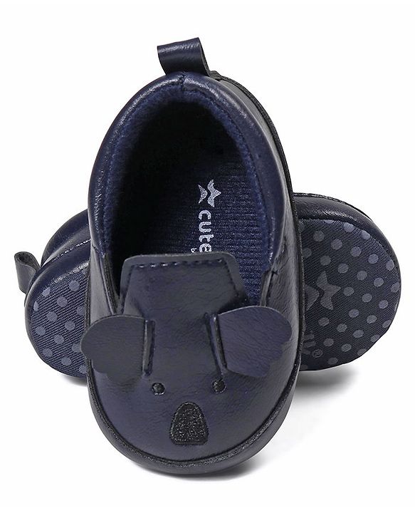 Cute Walk by Babyhug Slip On Booties - Navy Blue