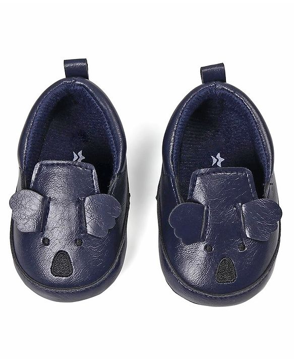 Cute Walk by Babyhug Slip On Booties - Navy Blue