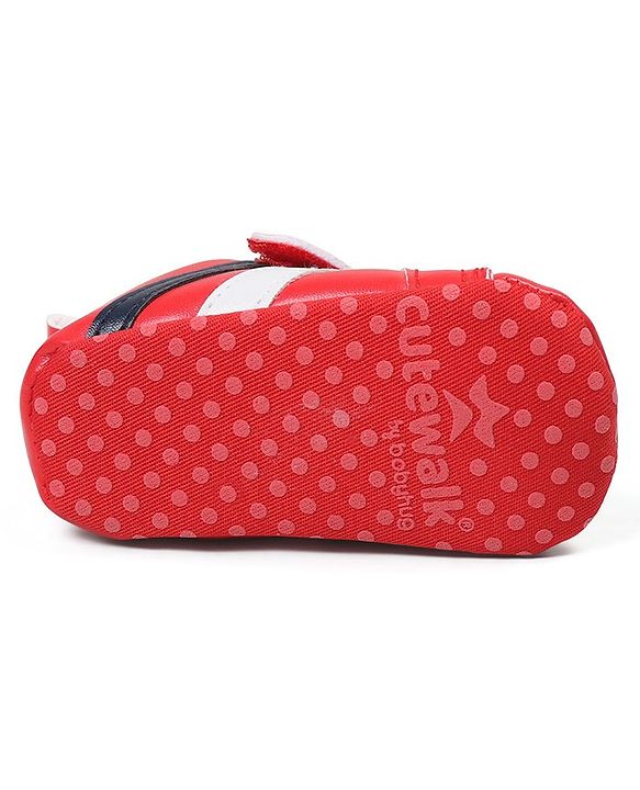 Cute Walk by Babyhug Velcro Closure Booties - Red
