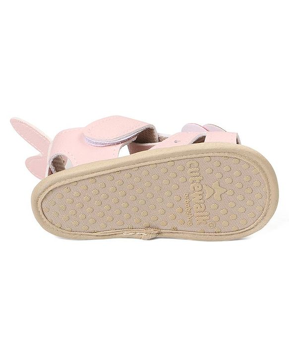 Cute Walk by Babyhug Booties with Velcro Closure - Pink
