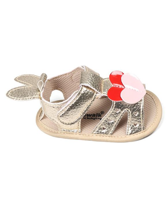 Cute Walk by Babyhug Booties with Velcro Closure - Pink