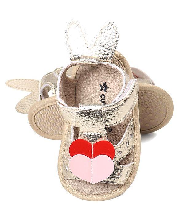 Cute Walk by Babyhug Booties with Velcro Closure - Pink