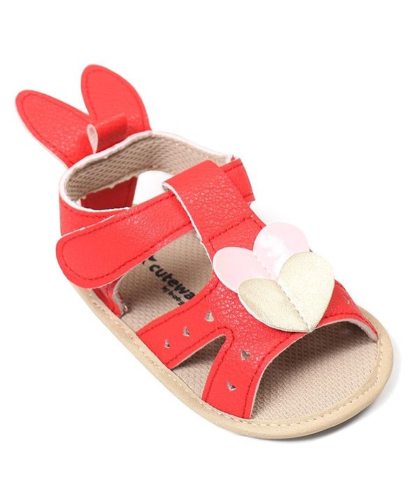 Cute Walk by Babyhug Booties with Velcro Closure - Pink
