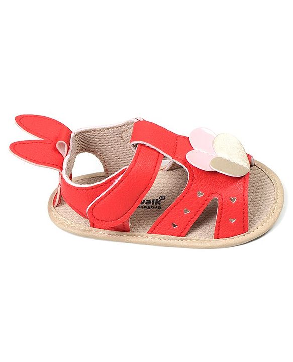 Cute Walk by Babyhug Booties with Velcro Closure - Pink
