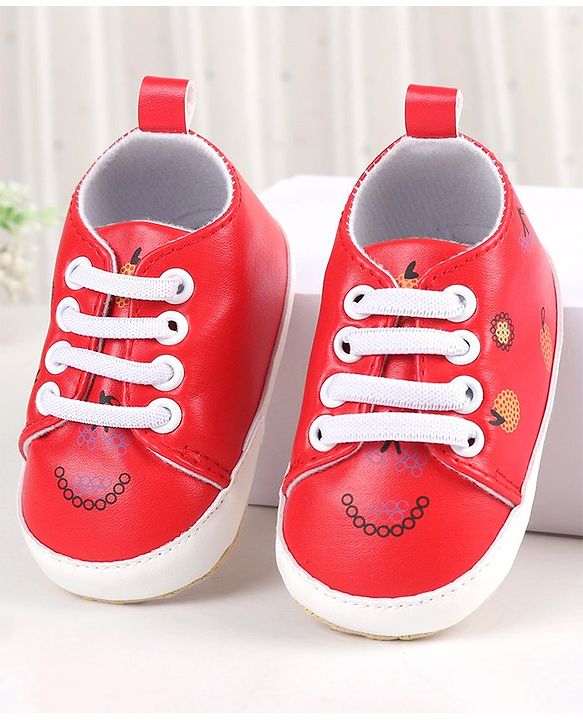 Cute Walk by Babyhug Slip On Booties - Red