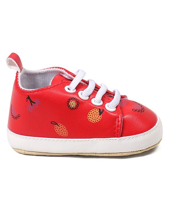 Cute Walk by Babyhug Slip On Booties - Red