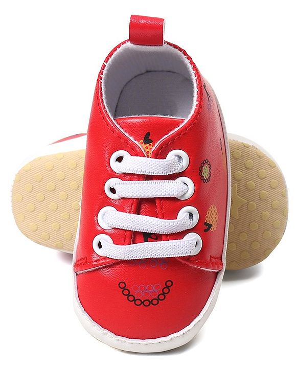 Cute Walk by Babyhug Slip On Booties - Red