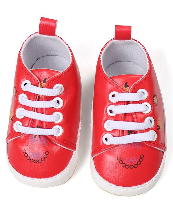 Cute Walk by Babyhug Slip On Booties - Red