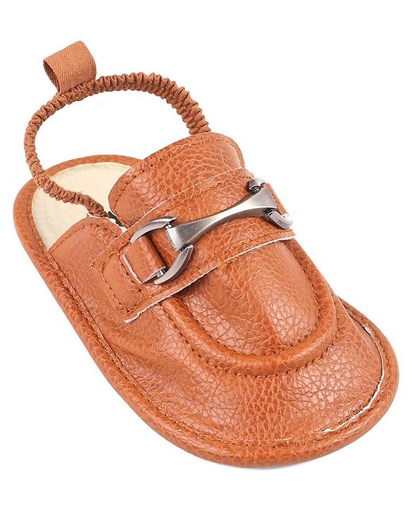 Cute Walk by Babyhug Slip On Booties Solid Color - Brown