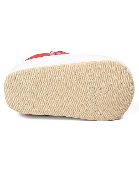 Cute Walk by Babyhug Booties Buuny Design with Velcro Closure - Red