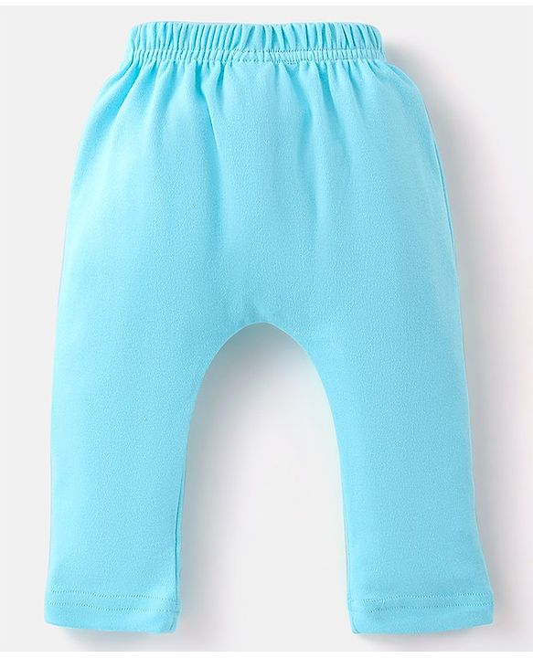 Babyhug Cotton Diaper Pants Pack of 3 Striped & Dino Print - Blue
