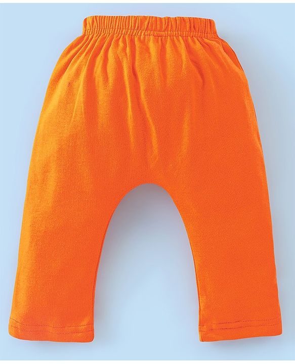 Babyhug Cotton Diaper Pants Stripes & Dino Print Pack of 3 - Blue & Orange