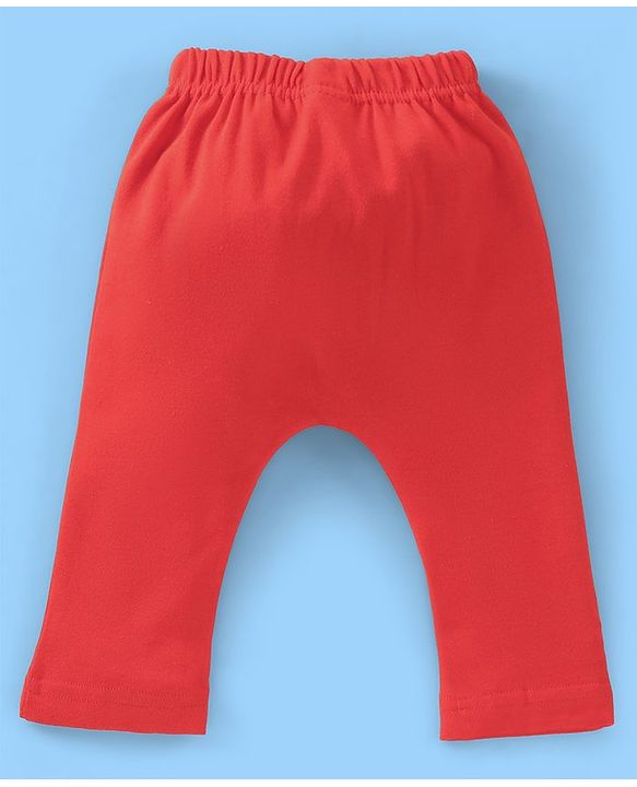 Babyhug Cotton Knee Length Diaper Pants Football Print Pack of 3 - Red & Blue