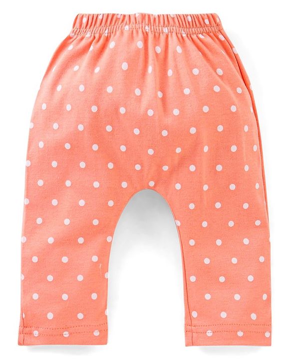 Babyhug Cotton Diaper Pants Striped & Printed Pack of 3 - Peach Blue & Pink