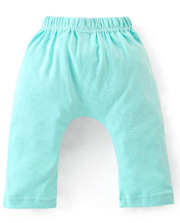 Babyhug Cotton Full Length Diaper Pants Dot & Floral Print Pack of 3- Blue Pink & White