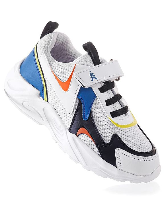 Pine Kids Sneakers Shoes with Velcro Closure- White