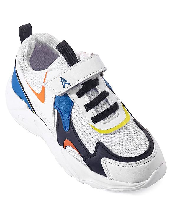 Pine Kids Sneakers Shoes with Velcro Closure- White