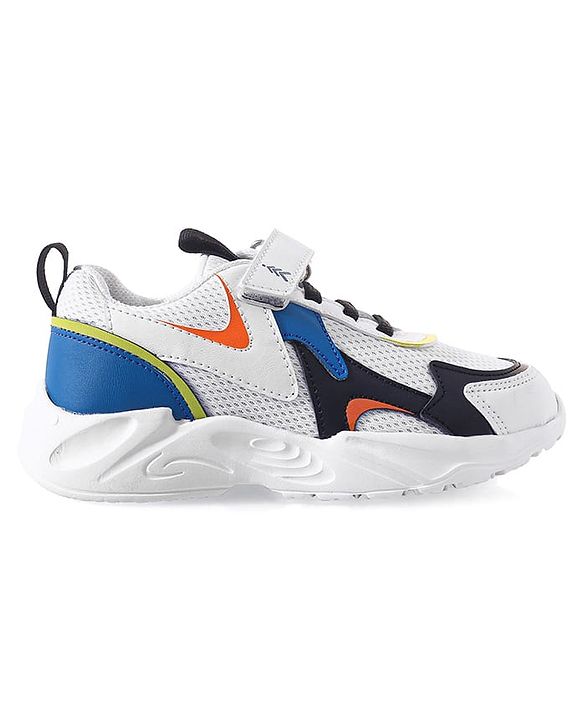 Pine Kids Sneakers Shoes with Velcro Closure- White