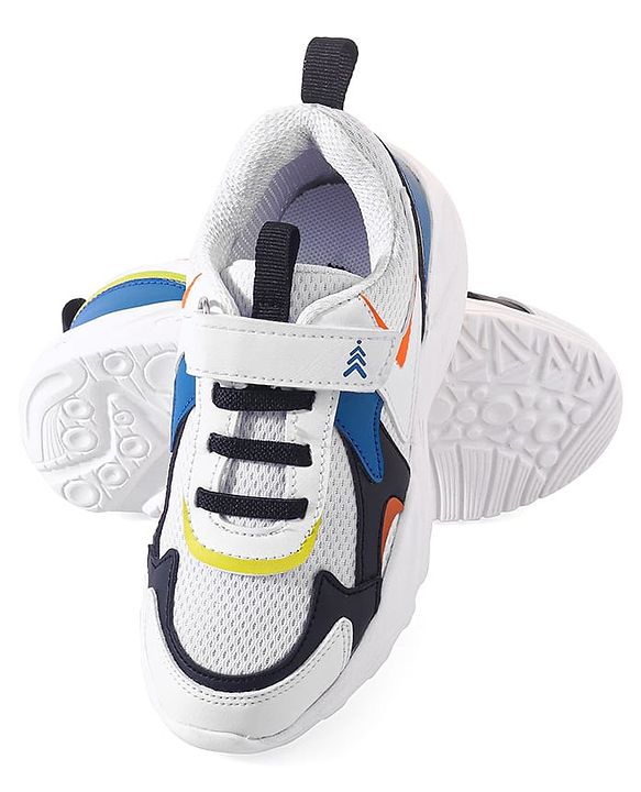 Pine Kids Sneakers Shoes with Velcro Closure- White