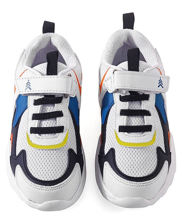 Pine Kids Sneakers Shoes with Velcro Closure- White