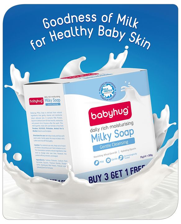 Babyhug Daily Rich Moisturising Milky Soap - 75 g