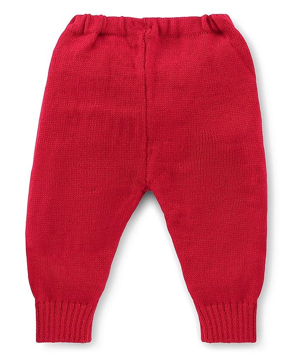 Babyhug Knit Full Sleeves Baby Sweater Set - Navy & Red