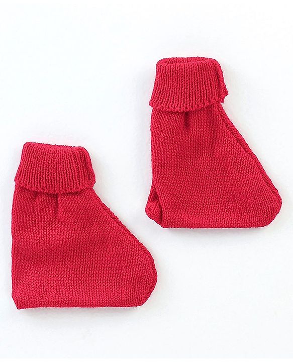 Babyhug Knit Full Sleeves Baby Sweater Set - Navy & Red