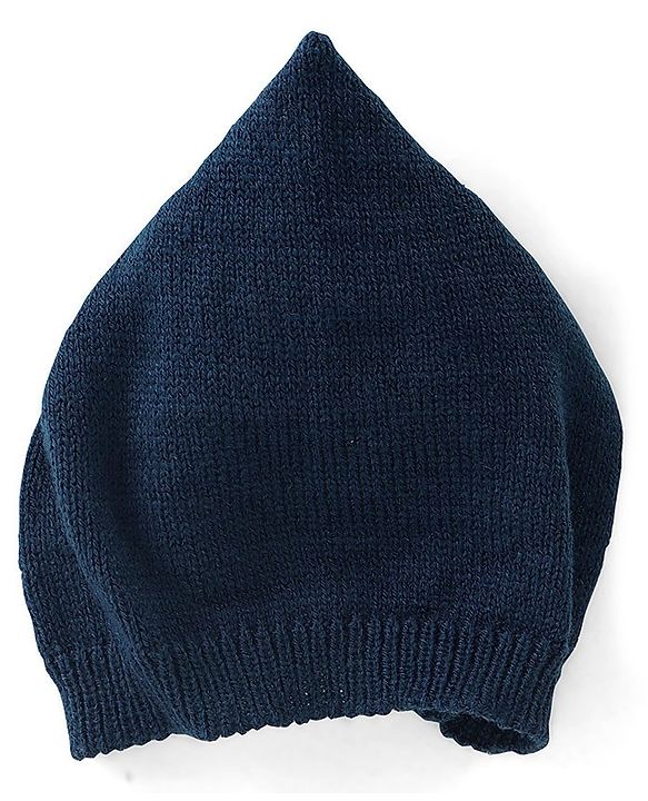Babyhug Knit Full Sleeves Sweater Set Striped - Navy Blue & White