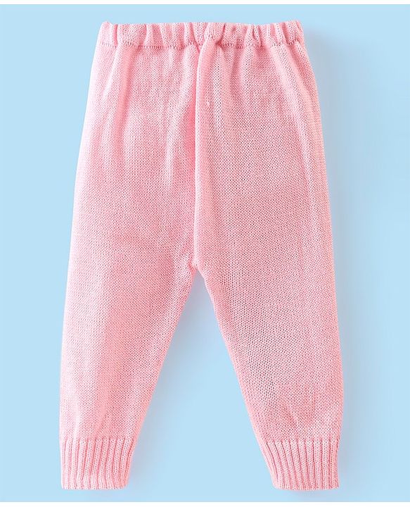 Babyhug Full Sleeves Baby Sweater Set with Cap & Booties Striped Design - Pink