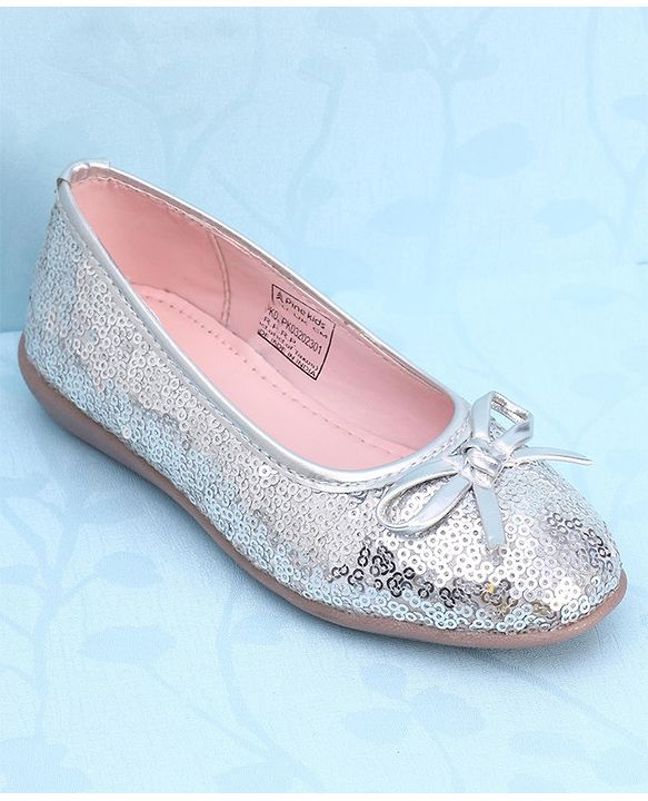 Pine Kids Slip On Bellies with Sequin Detailing - Silver